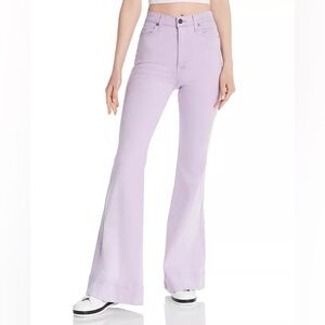 Alice + Olivia Jeans Beautiful High Rise Bell Flare in Orchid Lavender Size 24